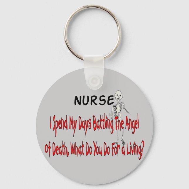 Nurse "Angel of Death"---Funny Gifts Key Ring (Front)