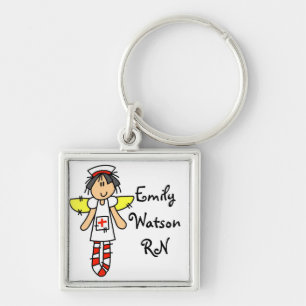 Nurse Angel Personalised Key Ring