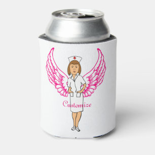 Nurse Angel Wings Thunder_Cove Can Cooler