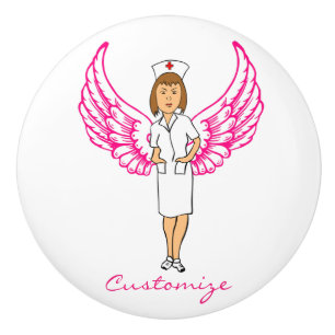Nurse Angel Wings Thunder_Cove Ceramic Knob