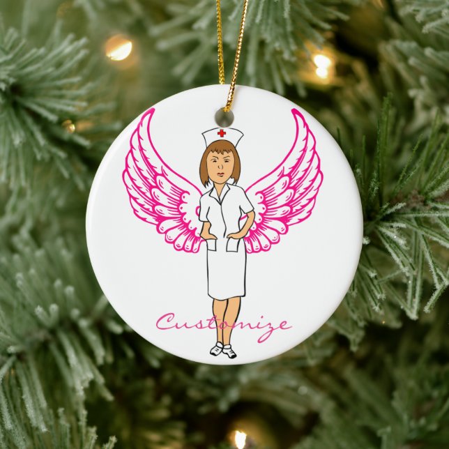 Nurse Angel Wings Thunder_Cove Ceramic Tree Decoration (Tree)