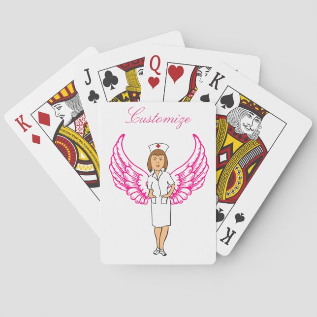 Nurse Angel Wings Thunder_Cove Playing Cards (Back)