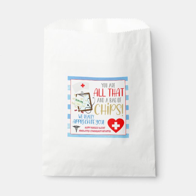 Nurse Appreciation Chips Treat Bags (Front)