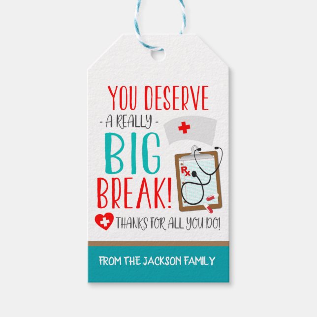 Nurse Appreciation Gift Tag (Front)