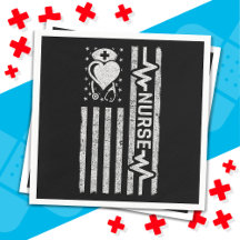 Nurse Appreciation Hero Heart Life American Flag