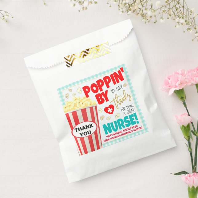 Nurse Appreciation Popcorn Treat Bags (Sealed)