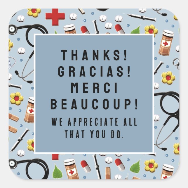 Nurse Appreciation Square Sticker (Front)