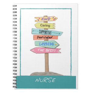 Nurse Appreciation Thank You Inspiring Kind Sign Notebook