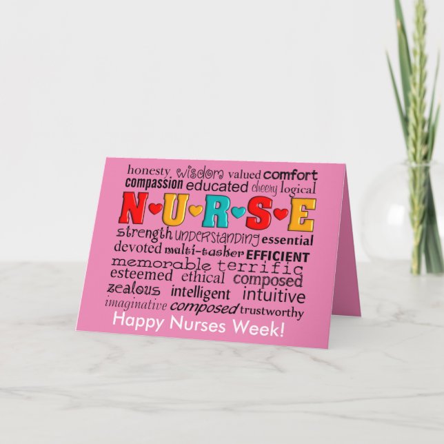 Nurse Appreciation Week Pink Card (Front)