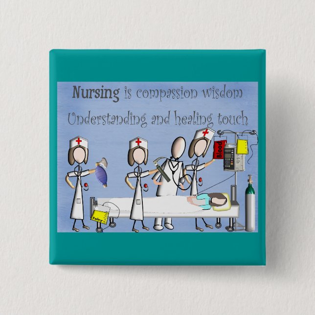 Nurse Art Gifts 15 Cm Square Badge (Front)