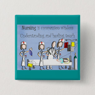 Nurse Art Gifts 15 Cm Square Badge