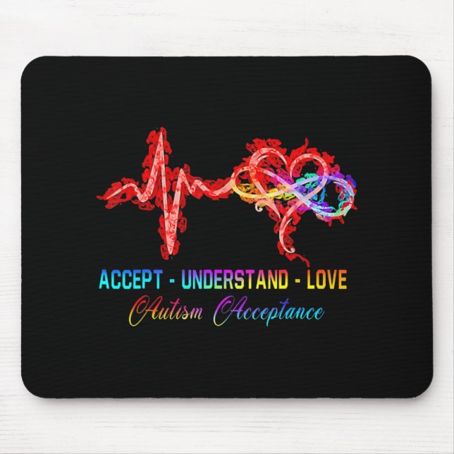 Nurse Autism Accept Understand Love Autism Awarene Mouse Pad (Front)
