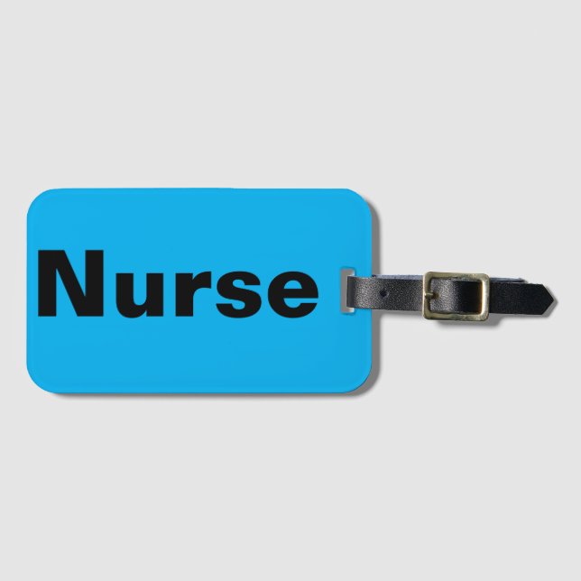 Nurse Azure Luggage Tag (Front Horizontal)
