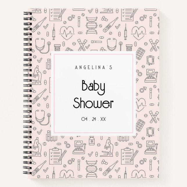 Nurse Baby Shower Gift List Notebook (Front)