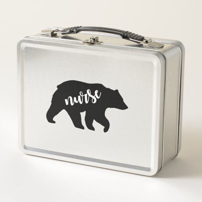 Nurse Bear  Metal Lunch Box (Front)