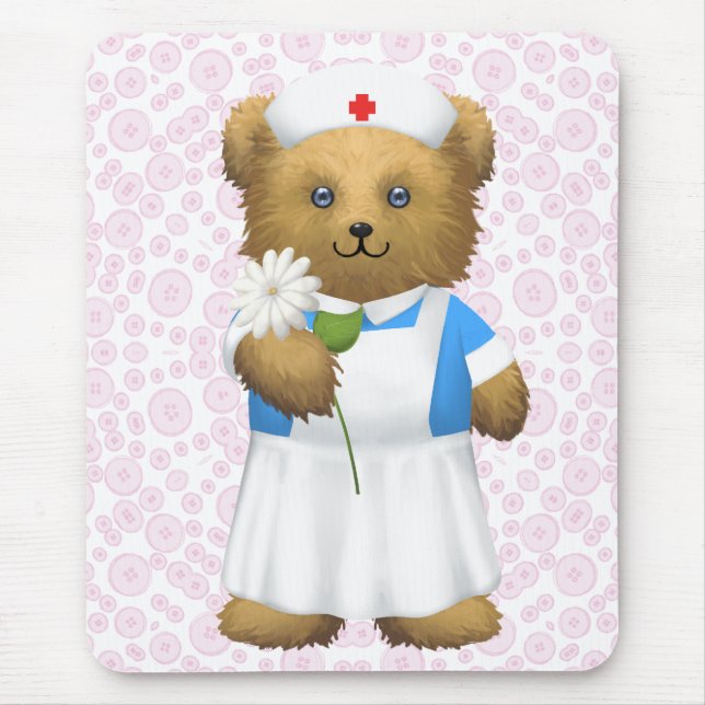 Nurse Bear - Teddy Bear Mouse Pad (Front)