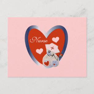 Nurse Bear With Heart T-shirts and Gifts Postcard