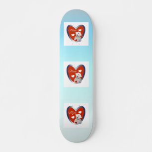 Nurse Bear With Heart T-shirts and Gifts Skateboard