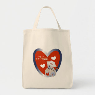 Nurse Bear With Heart T-shirts and Gifts Tote Bag