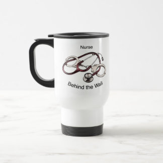 Nurse Behind the Wall White Travel Mug