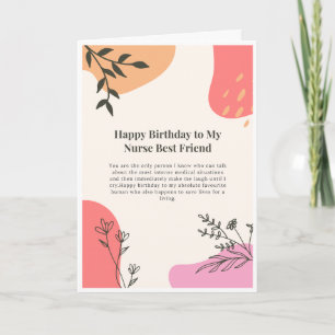 Nurse Best Friend Birthday Card — Happy Birthday