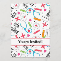 Nurse Birthday Party Celebration White Red