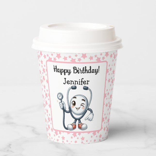 Nurse Birthday Party Paper cup (Front)