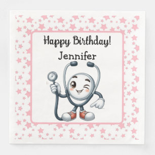 Nurse Birthday Party Paper Napkin