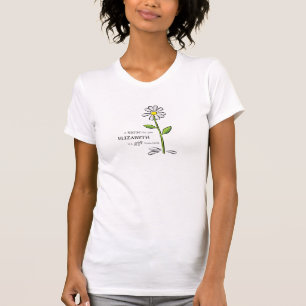 Nurse Birthday Religious Green Daisy Personalised T-Shirt