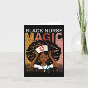 Nurse Black Woman Magic Afro Melanin Queen Black H Card