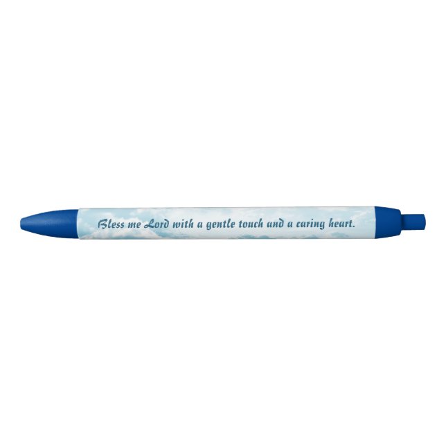 Nurse Blessing, Gentle Touch & Caring Heart Black Ink Pen (Front)