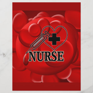 NURSE BLOOD CELLS SYRINGE HEART LOGO