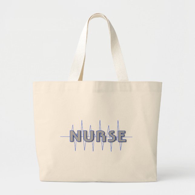 NURSE BLUE LARGE TOTE BAG (Front)