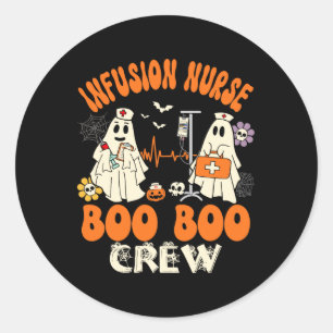 Nurse Boo Crew Halloween Nurse Ghost Costume Classic Round Sticker