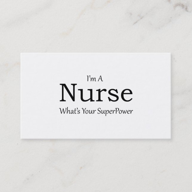 Nurse Business Card (Front)