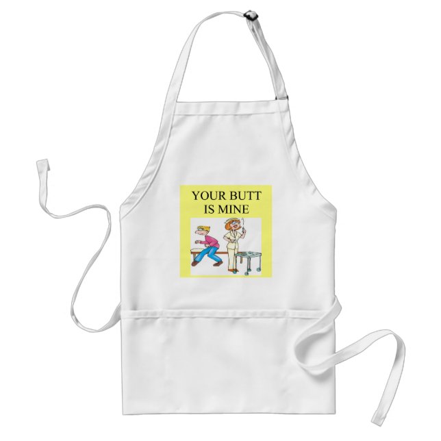 nurse butt joke standard apron (Front)