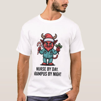 Nurse by Day Krampus by Night Nursing Nurse T-Shirt