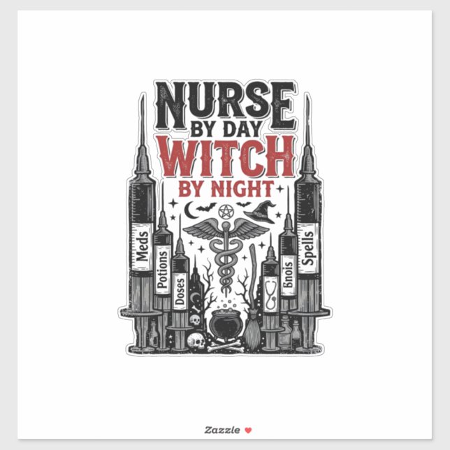Nurse By Day Witch By Night Halloween Design_1 (Sheet)