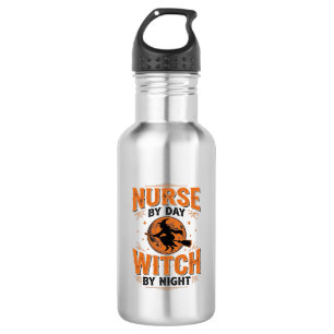 Nurse by Day Witch by Night Halloween Design_1 532 Ml Water Bottle
