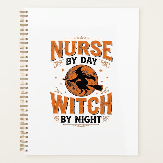 Nurse by Day Witch by Night Halloween Design_1 Planner (Front)