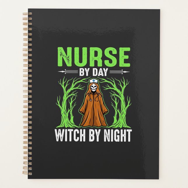 Nurse By Day Witch By Night Halloween Design_1 Planner (Front)