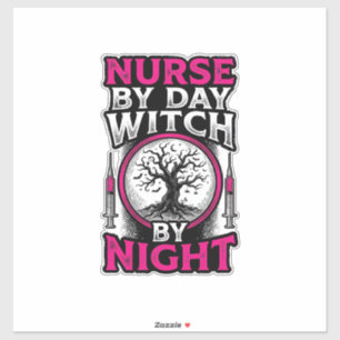 Nurse By Day Witch By Night Halloween Shirt Design