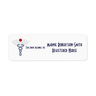 Nurse Caduceus/Book belongs to: Personalise Name