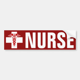 Nurse Caduceus Bumper Sticker