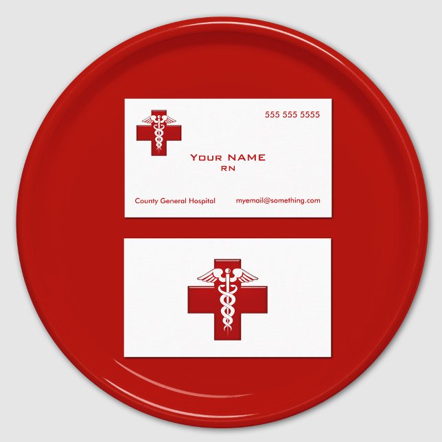 Nurse Caduceus Business Card (Creator Uploaded)