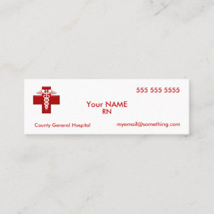 Nurse Caduceus Mini Business Card