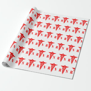 Nurse Caduceus (Red) Gift Wrap