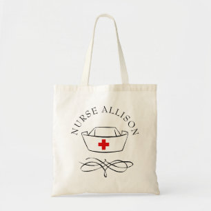 Nurse Cap Add Name Tote Bag