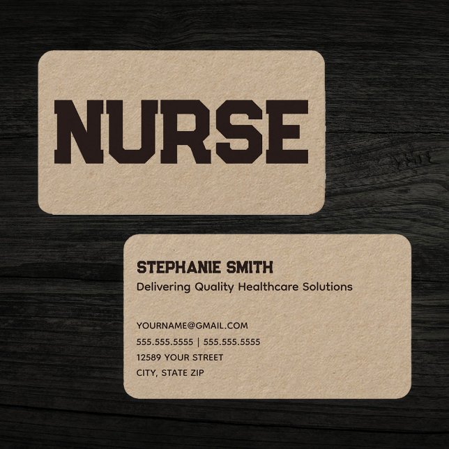 Nurse Caregiver Business Card (Nurse Business Cards)