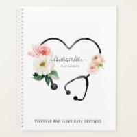 Nurse Caregiver Floral Stethoscope 